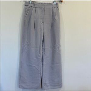 Abercrombie Sloane Tailored Wide Leg Pant - Gray - 4S